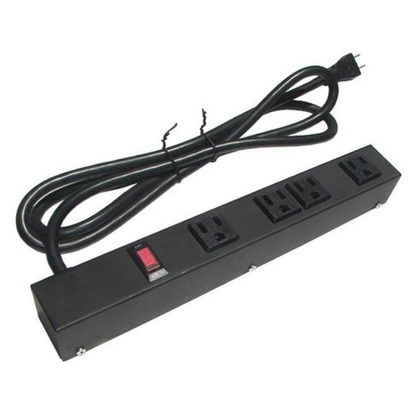 E-Dustry e-dustry EPS-10461 12 in. 4 Outlet Metal Power Strip EPS-10461